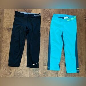 Nike pro Womens cropped drifit leggings XS extra small 2 pairs
